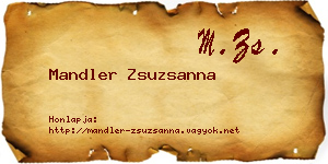 Mandler Zsuzsanna névjegykártya