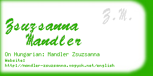zsuzsanna mandler business card